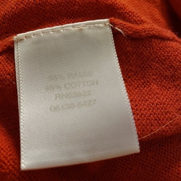 Christopher & Banks XL Orange Crochet Knit Sweater w/Attached Tank Top - Picture 6 of 6